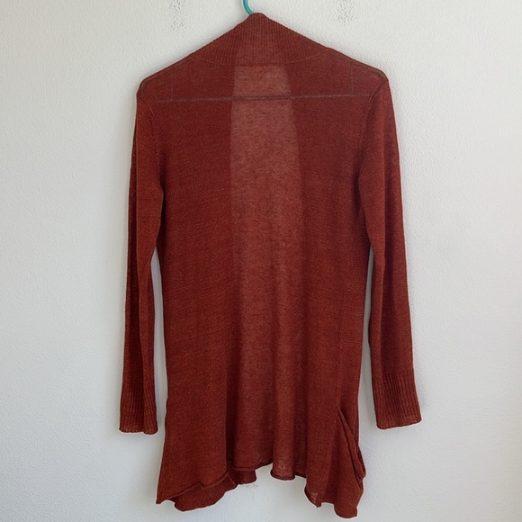 Eileen Fisher 💯 Linen Open Front Cardigan - Picture 7 of 11